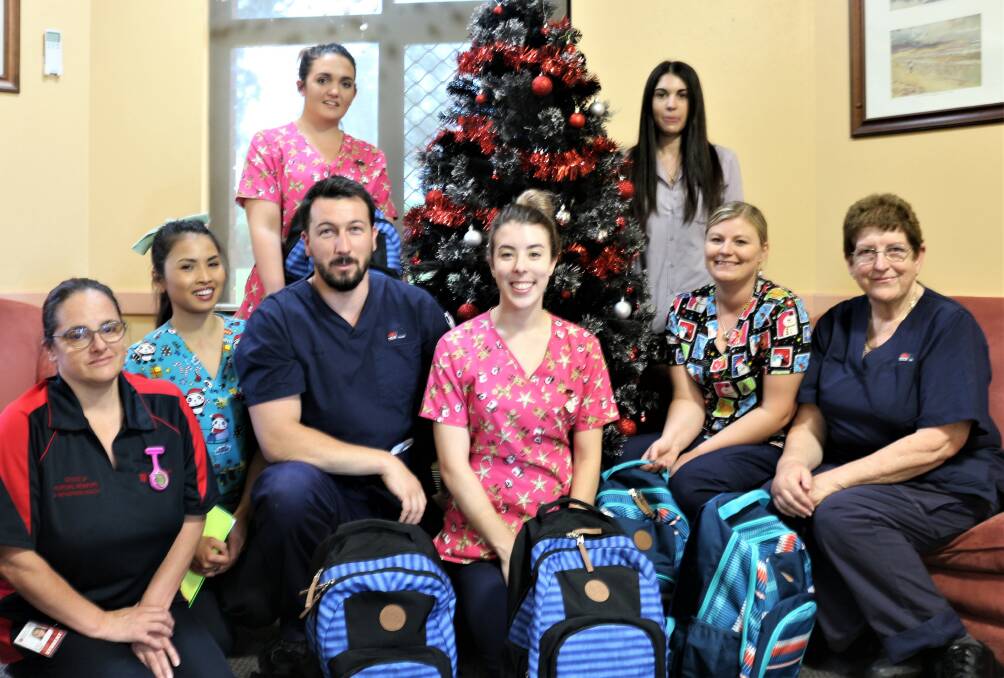 Sharing Dignity: Surgical ward staff went out of pocket to fill six bags of necessities for  Share The Dignity. Picture: Reuben Wylie. 