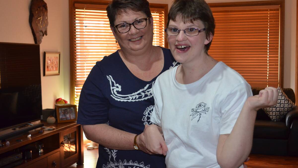 Griffith resident: Sue Hardy with her daughter Rachel. PHOTO: Reuben Wylie 