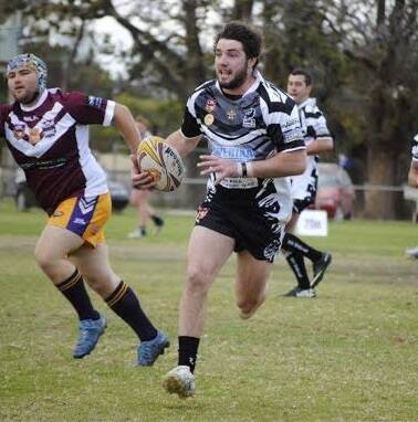 Returning talent: Shaun Aylett (left) will be returning to black and white this year in the backrow for the Magpies first grade in the Group 20. Picture: contributed 