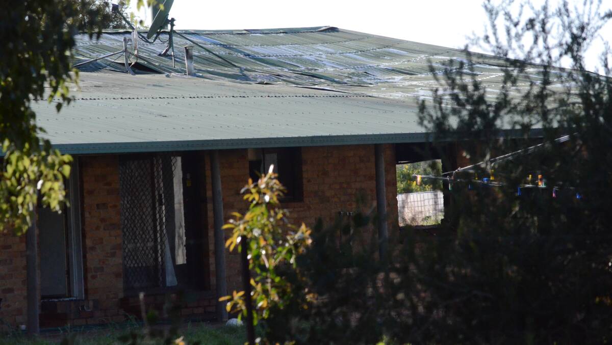DAMAGED: Despite efforts of the resident and fire crews, the house recieved severe damage from the fire.