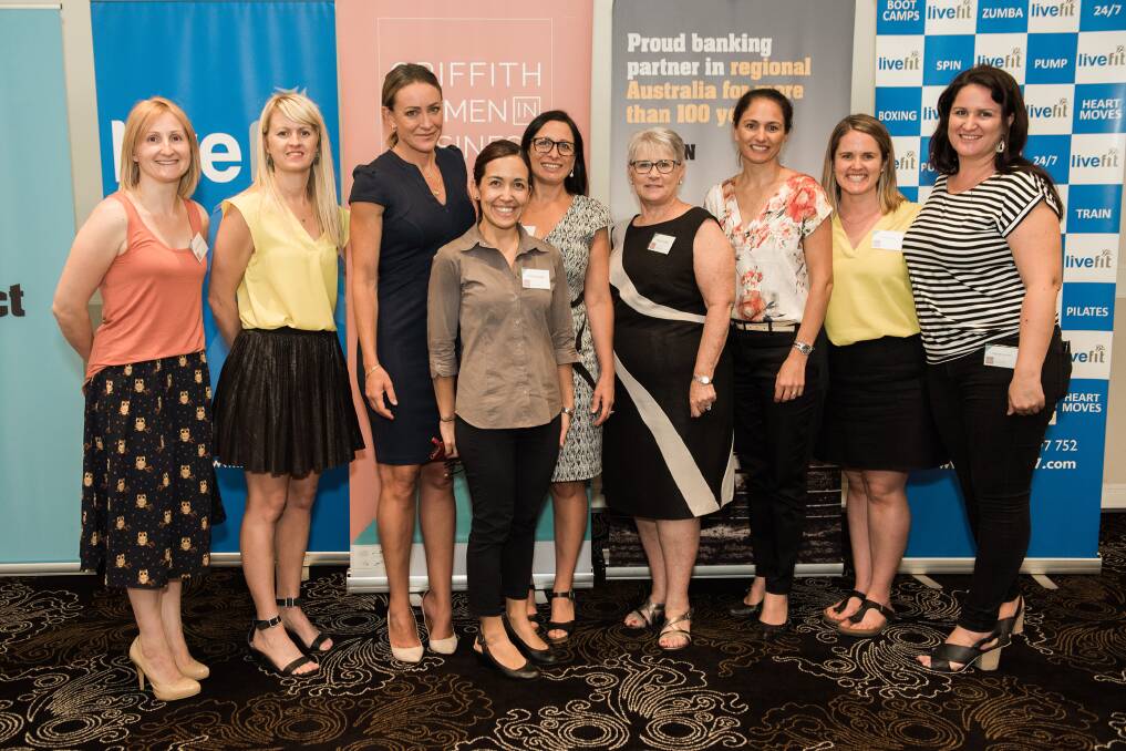 STAR: Griffith Women in Business committee with Michelle Bridges (third from left) were amazed at the overwhelming responses they've heard. PHOTO: Erin Cat Photo.