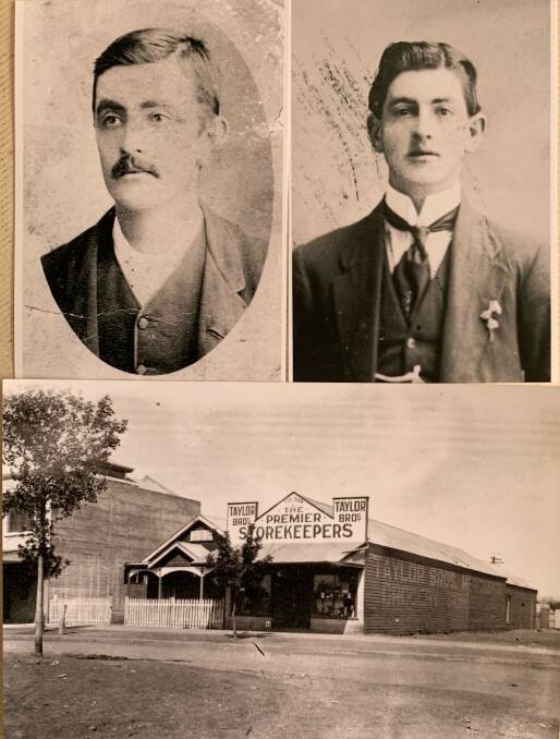 BEGINNINGS: David Peter (top left) and son David Henry (top right) built the Taylor Bros. store and opened for trading in 1919.