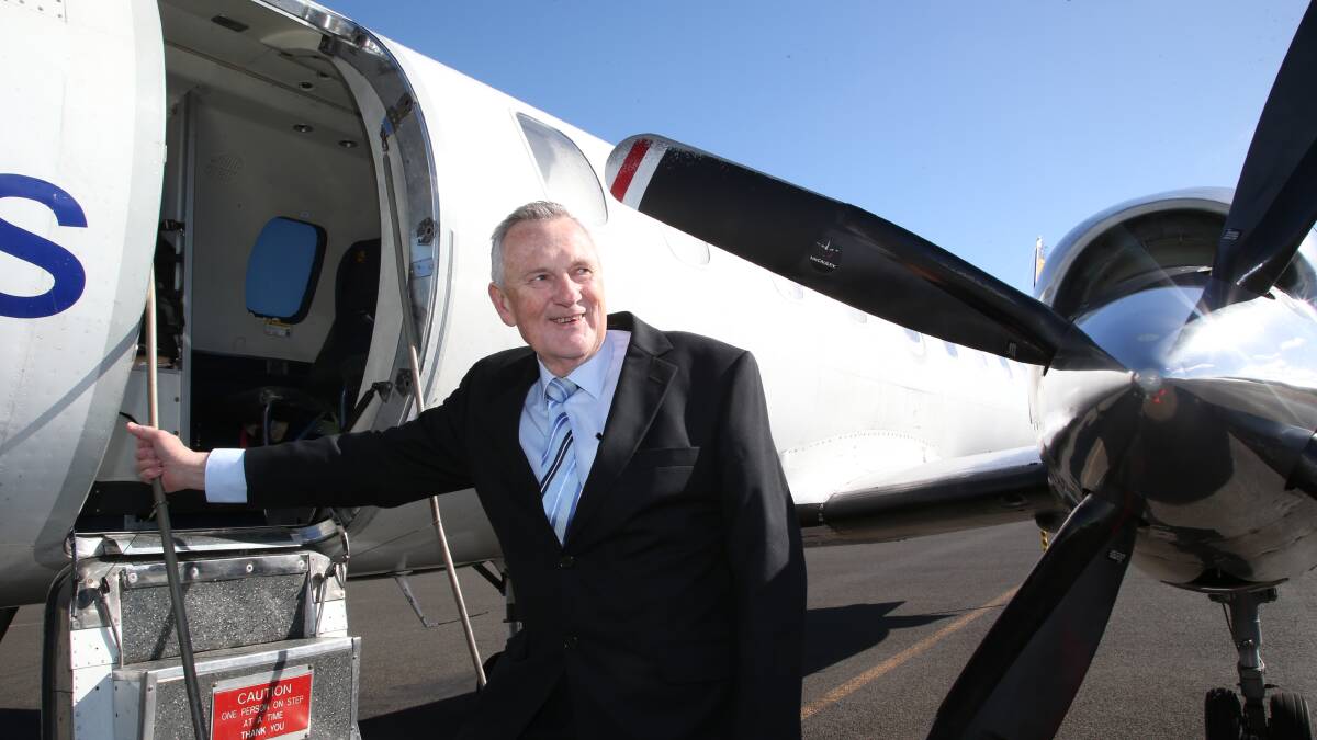 Official opening of the Griffith-Melbourne flights in Griffith on Monday.