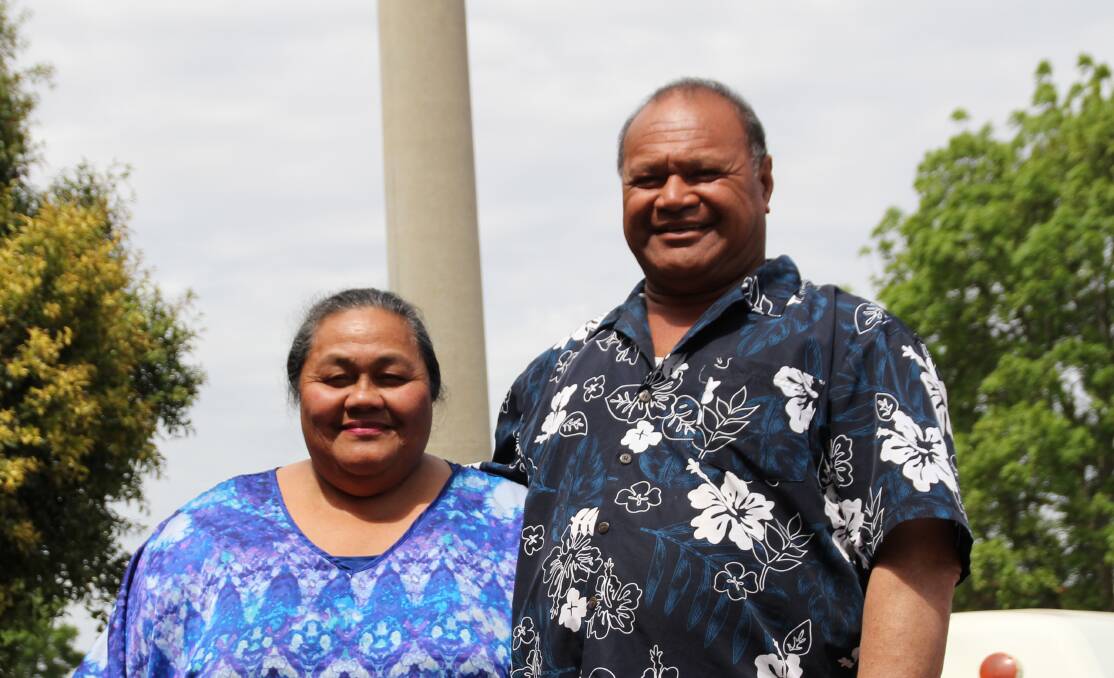 COMMUNITY PILLARS: Sela and Tuimotuliki Kata are sincerly grateful for all the support given to them by the Griffith community, especially the farmers of the region. PHOTO: Jacinta Dickins.