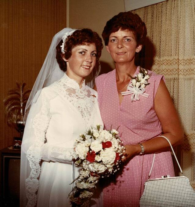 THROW BACK: Cecilie Mortlock pictured here at her late daughter Delma Seton's wedding in 1982, around the time of her volunteering efforts at Griffith's PCYC.