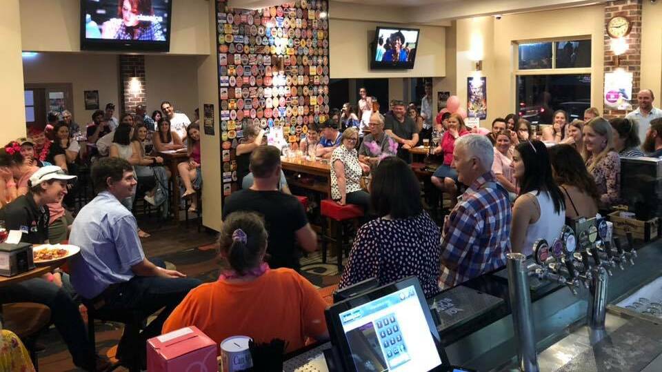 The Area Hotel was packed for their Trivia Night for Pink Up Griffith. Picture: Supplied