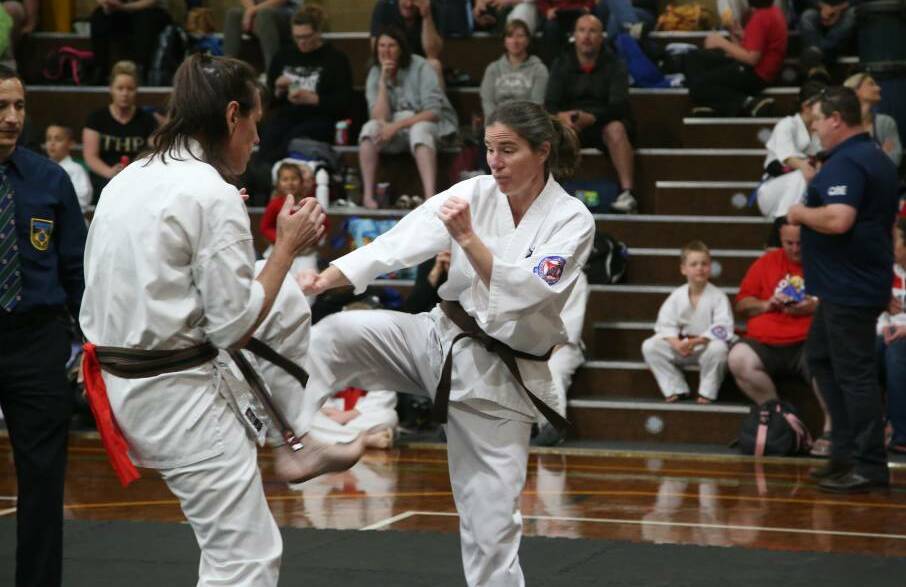  FIERCE: Heather Nolan competing at the 2018 Kyokushin Karate Championships. 