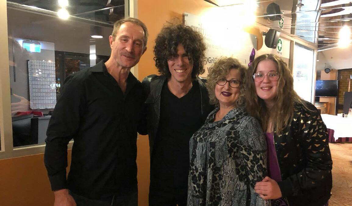 INSPIRED: Julian Garguilo (second from left) With Tony, Michelle and Liliana Rokov at Griffith Regional Theater on Friday. 