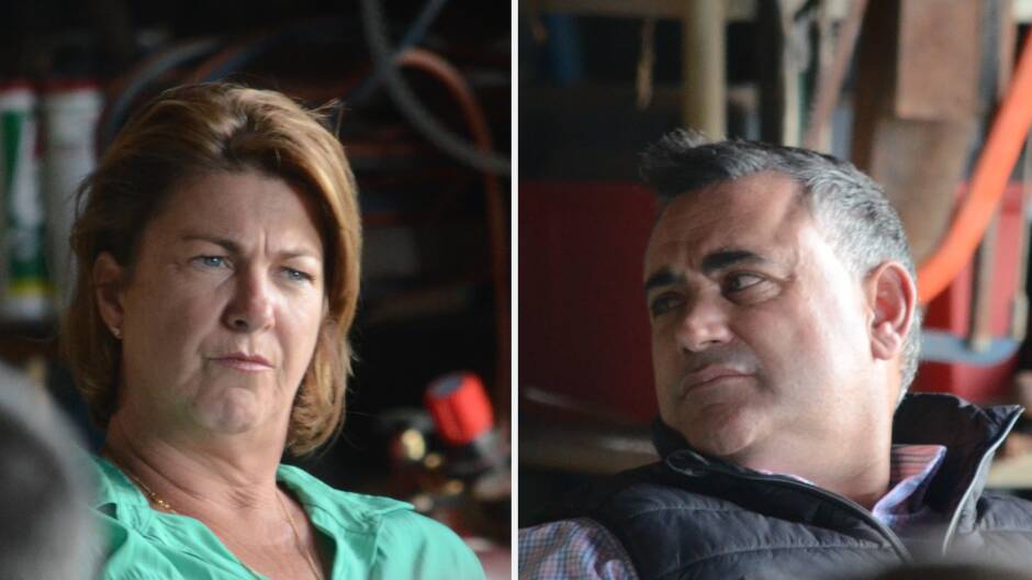 UNTENABLE: Water minister Melinda Pavey and deputy premier John Barilaro are sitting apart on NSW's departure from the basin plan. PHOTO: Jacinta Dickins