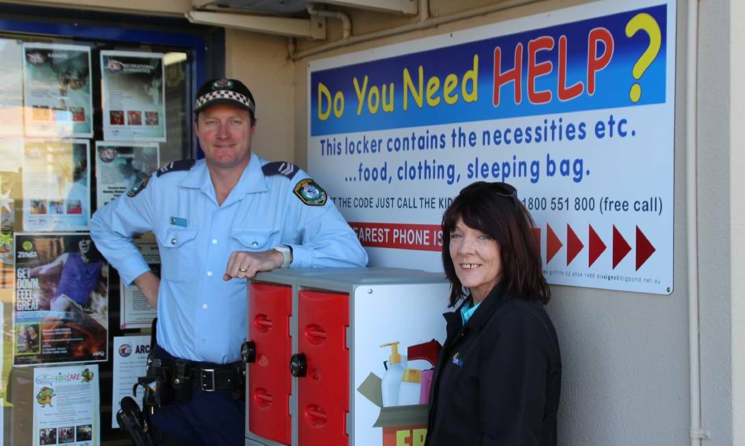 FREE BEEZ: The driving forces behind the idea, Senior Constable Alex Davies and YouthLinks' Deborah Longhurst are thrilled with the unprecedented number of locker usages only three months in. PHOTO: Jacinta Dickins.