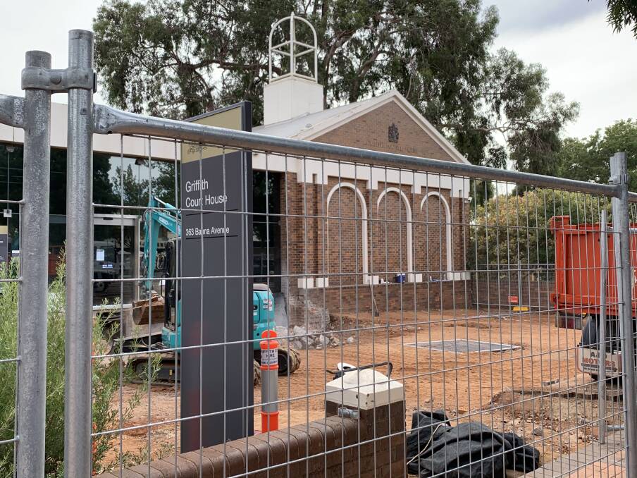 IT BEGINS: Griffith Court House is undergoing a $1.5 million upgrade, which is scheduled for completion by the end of July. PHOTO: Jacinta Dickins