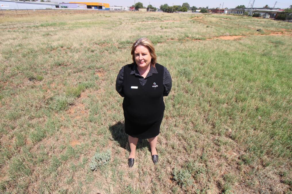 COMING SOON: Griffith Argyle Housing Team Leader Jenny Chapman stands on the location of the new affordable housing development for those in need. PHOTO: Jacinta Dickins