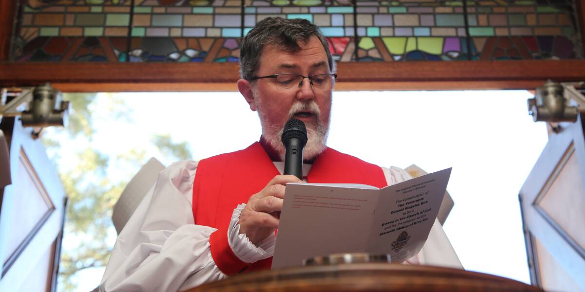 WELCOME: The Venerable Donald Kingsley Kirk, eleventh Anglican Bishop of the Riverina diocese. PHOTO: Anthony Stipo 