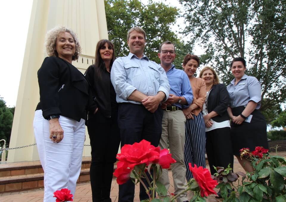 PLANTING POTENTIAL: Spring Fest chairwoman Rina Mercuri, tourism committee chairwoman Christine Stead, MP Austin Evans, tourism and major event minister Adam Marshall, tourism manager Mirella Guidolin, executive services manager  Shireen Donaldson, working group committee member Vicki McRae. PHOTO: Jacinta Dickins