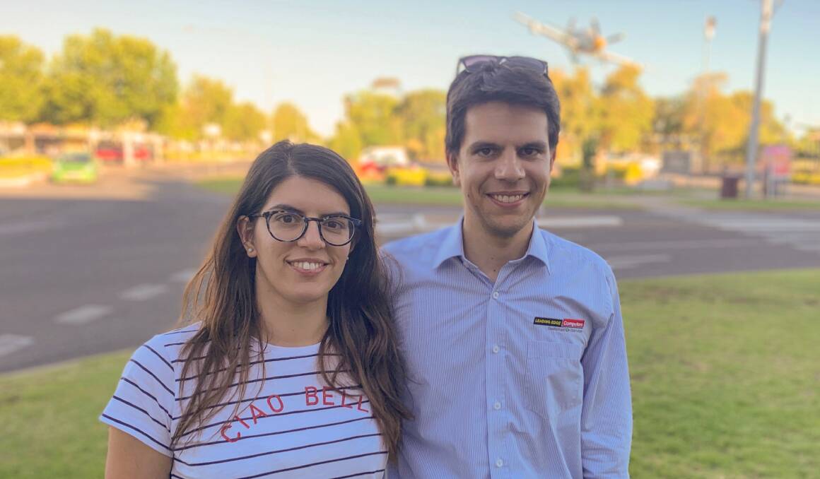 HOME: Laura Speroni and Nick Ricucci share their experience of moving to Griffith. Picture: Jacinta Dickins