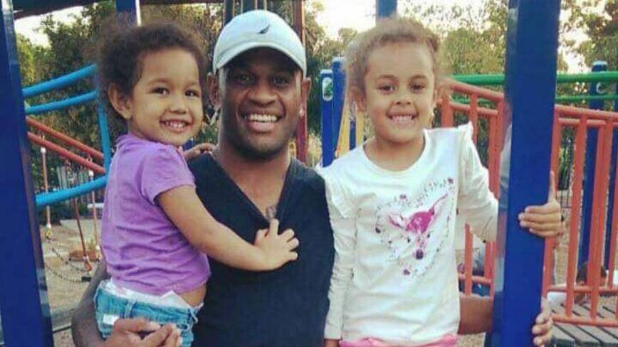 IN HONOUR: Griffith mourned the loss of David Rauluni in 2016, and is still remembered as a cheerful family man who adored his two daughters.