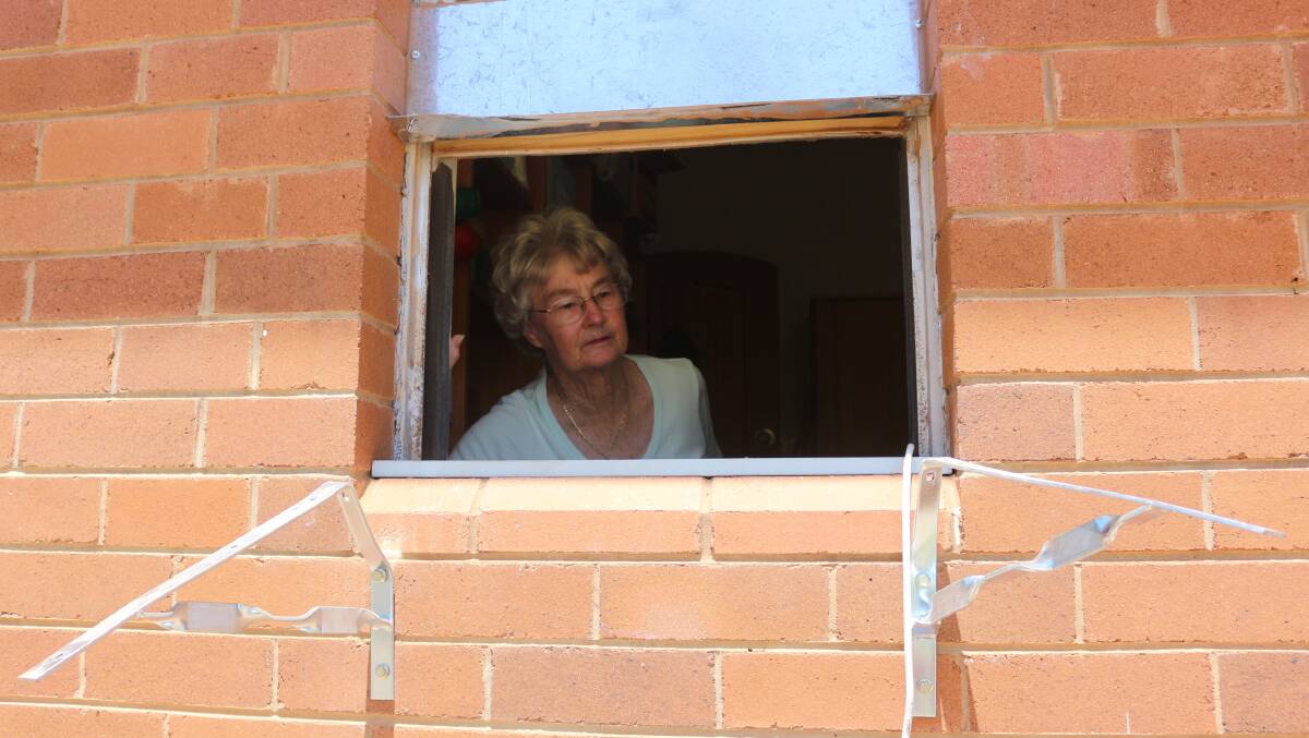 NOT COOL: Griffith Uniting Church elder Margaret Haggarty was less than impressed over the theft of the aircon, however said she hopes the people in need keep cool over Christmas. PHOTO: Jacinta Dickins