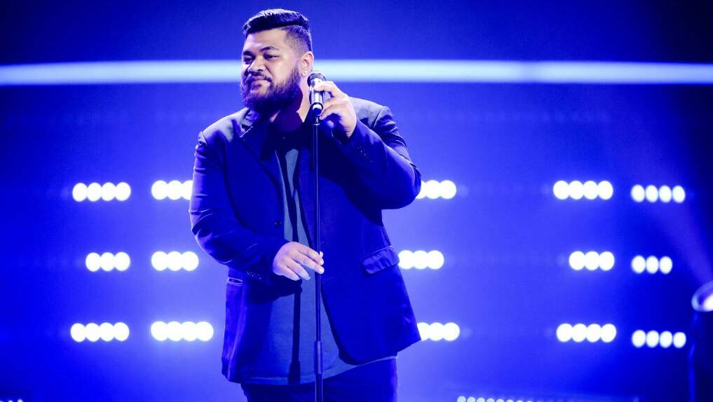 PICTURED: Ben Sekali singing his rendition of Sam Cooke's 'A Change Is Gonna Come'. PHOTO: Courtesy The Voice.