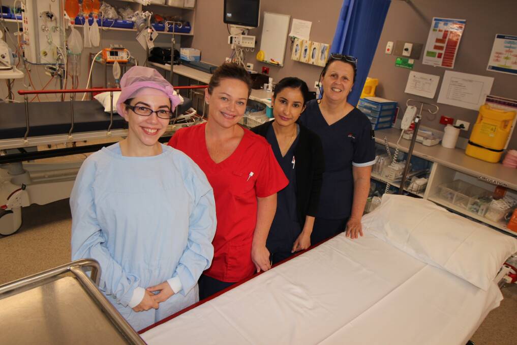 REWARDING: Griffith Base Hospital nurses Jane Moschella, Donna Newton, Jesbeer Brar and Robyn McKenzie reflect on their career for International Nurses Day, all the while sharing one important wish. PHOTO: Jacinta Dickins