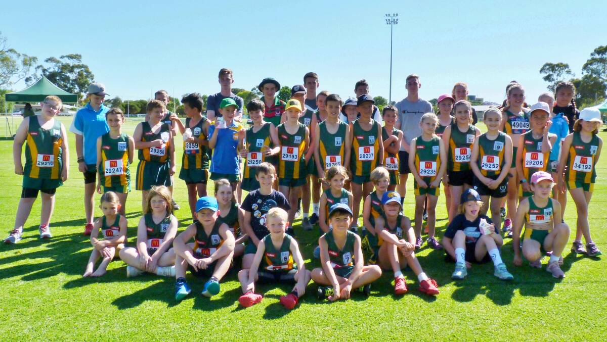 TEAM EFFORT: Qualifying athletes from the Zone Carnival held at Finley late last year, many of whom are getting ready to compete in the Region Four Little Athletics Carnival on the weekend in the hopes of making it to State.