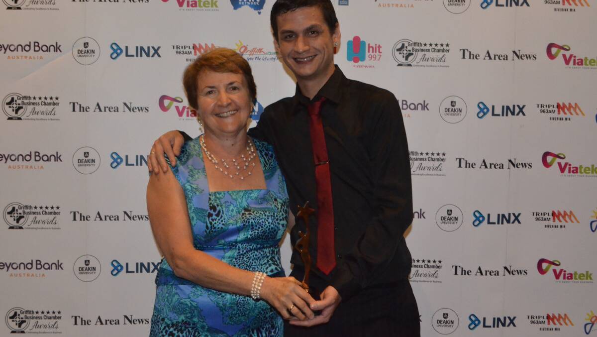 Local Customer Service Award: The Athelete's Foot Owner Glennis Damini and Manager James Alexander.