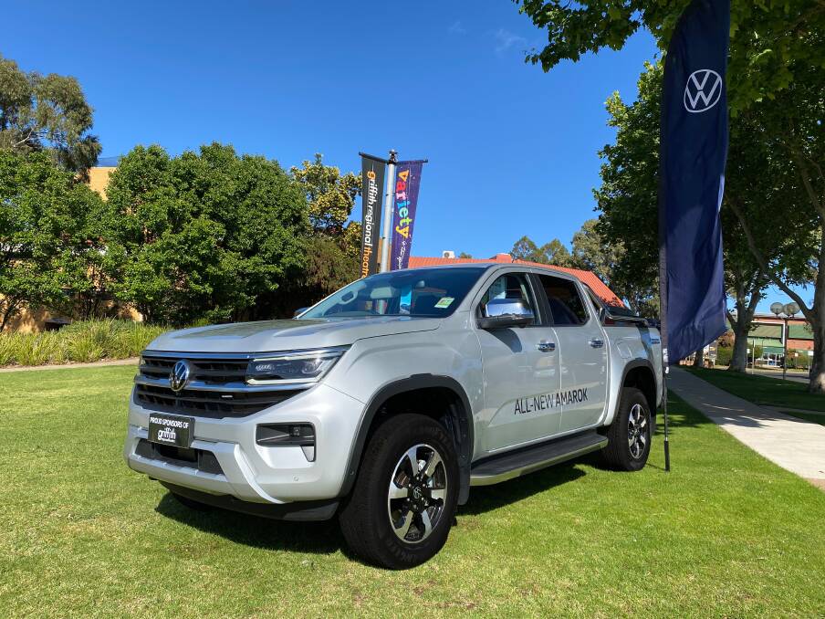 The new second-generation Amarok Ute hit the local showroom in April, pictured here parked outside Griffith Regional Theatre. Picture supplied.
