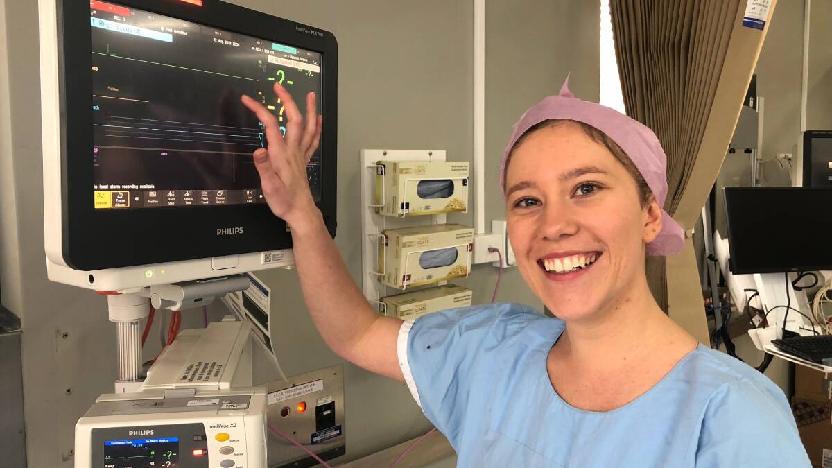 SCRUBBING UP: Registered nurse in the operating theatre Olivia Dove is 22-years-old, has found a home away from home living in Griffith, experiencing something new and exciting every day. Picture: Jacinta Dickins