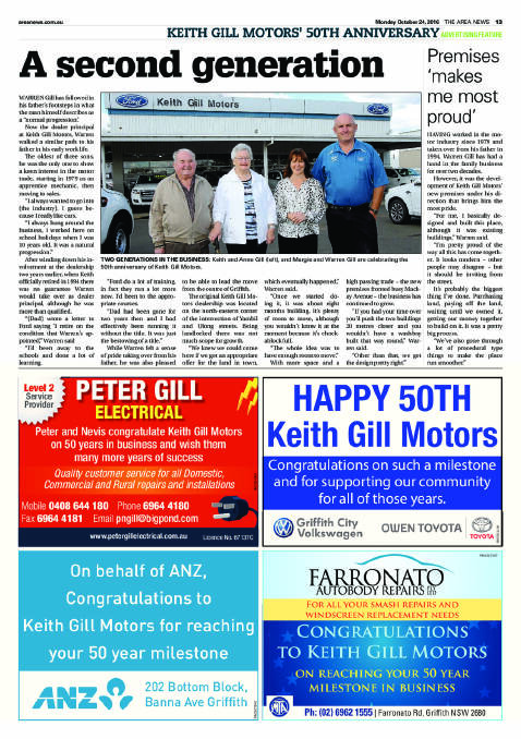 Keith Gill Motors 50th anniversary | Interactive