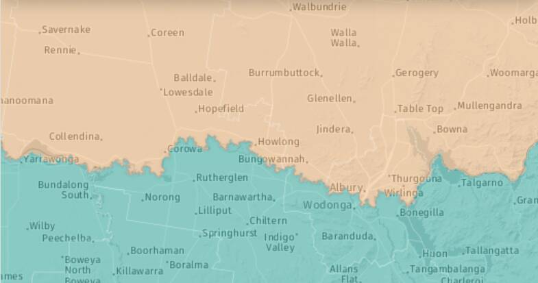 DIVIDED: All of regional NSW has been placed in Victoria's "orange zone".