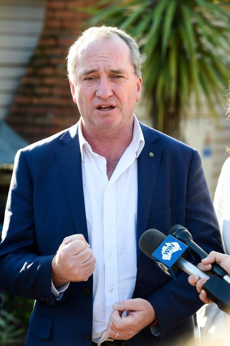 Former Water, now Infrastructure Minister Barnaby Joyce.
