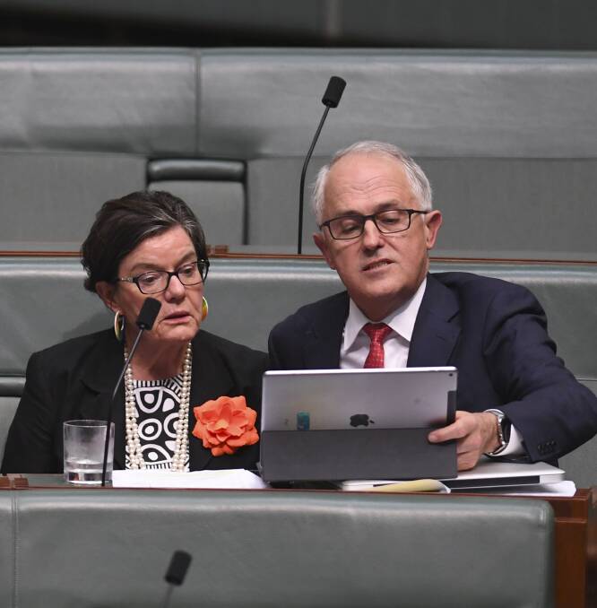 ABSOLUTE FAVOURITE: Cathy McGowan and former prime minister Malcolm Turnbull had a strong working relationship in Parliament.