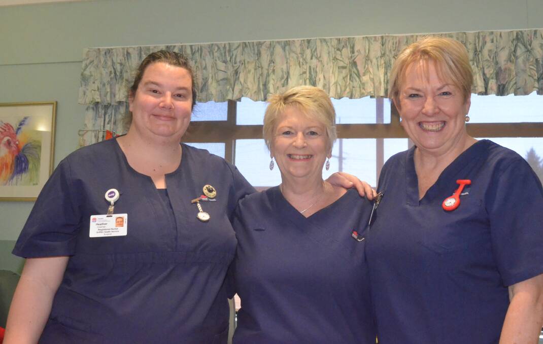 STRONG FRIENDSHIPS: Margaret Gandy (centre) said that fellow oncology nurses Heather Coleman and Jenny Bell were two of the highlights of her time in nursing