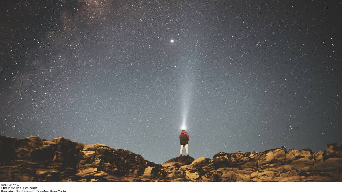 The sky's the limit - stargazing off Yamba Main Beach. Picture: Destination NSW
