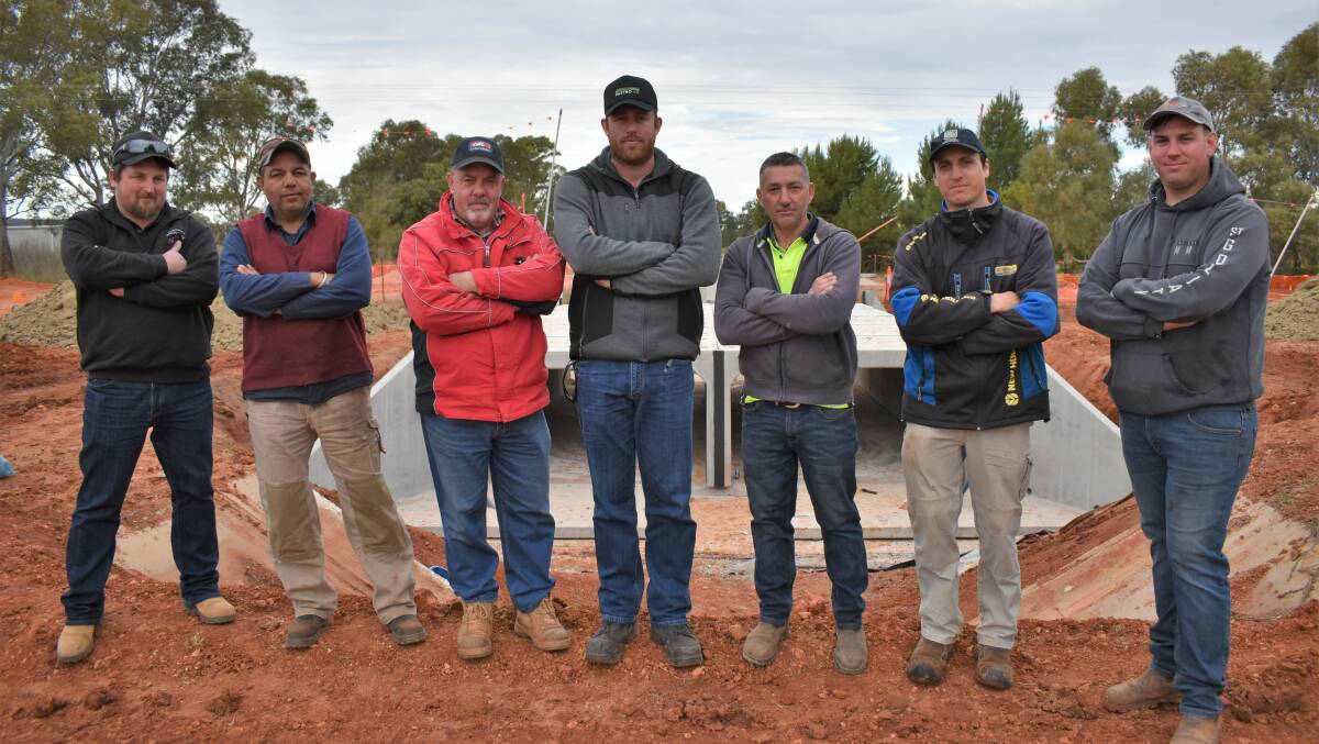 FURIOUS FARMERS: Nick Scarfone, Rajeev Camboj, Frank Scarfone, Michael Scarfone, Albert Scarfone, Bruno Altin and Anthony Vitucci. PHOTO: Shaun Paterson
