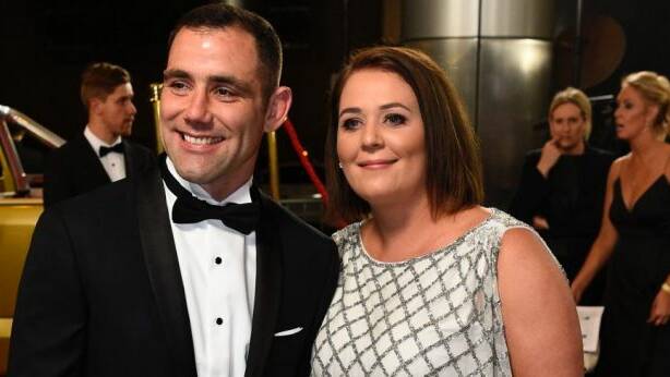 Cameron Smith with his wife Barbara at the Dally M awards. Photo: Wolter Peeters
