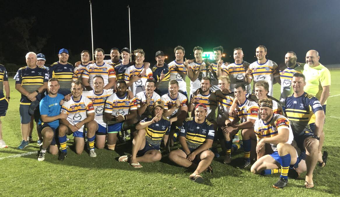 CHAMPIONS: Goulburn needed extra time to defeat Brothers 12-6 in the West Wyalong Knockout final on Saturday night. Picture: Courtney Rees