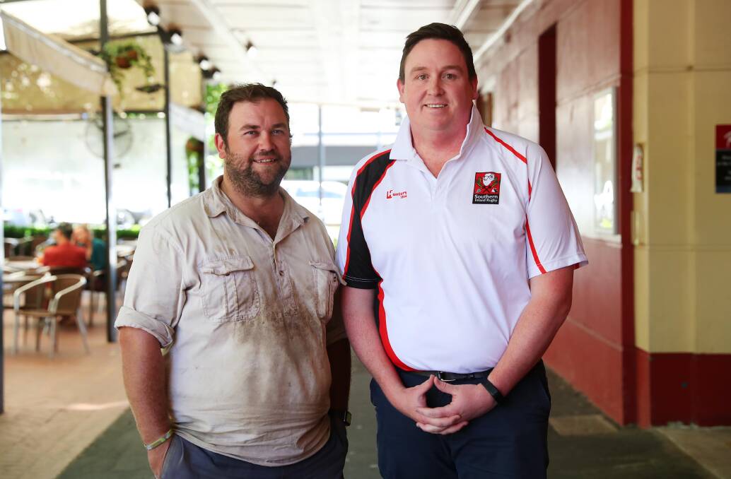 Southern Inland coach Nick McCarthy (left) and assistant Will Mitchell have named a big squad to tackle Uni Norths on Saturday.