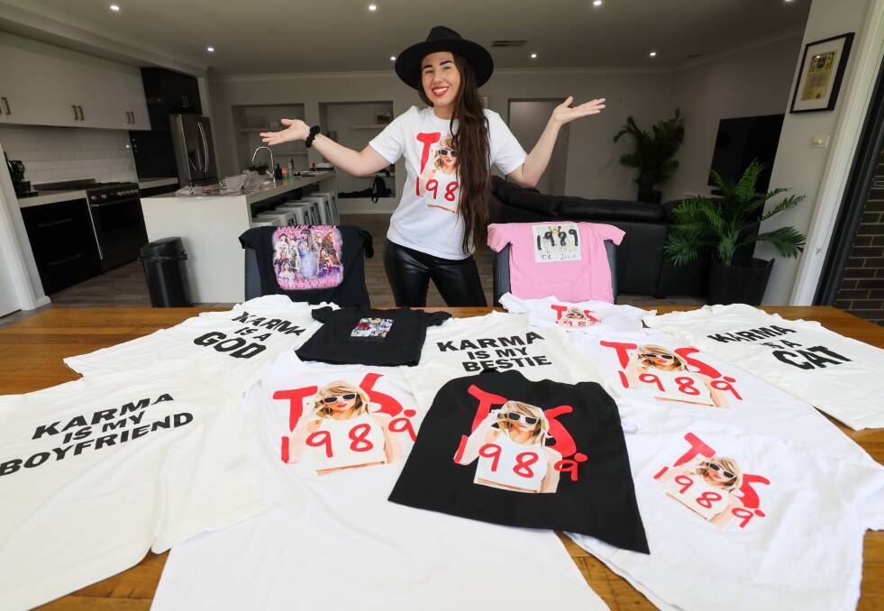 Wagga's Amy-Lea Post, a Taylor Swift super-fan, will be rocking a look from the album 1989 when she attends The Eras Tour concert in Melbourne. Picture by Les Smith 