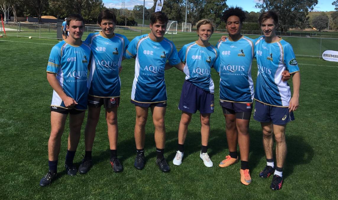 LEARNING: Eddie Weaver, Jack Marcus, Matt Parisotto, Bryn Francis, Aisea Taupeamuhu and Jesse James at the camp. PHOTO: Supplied