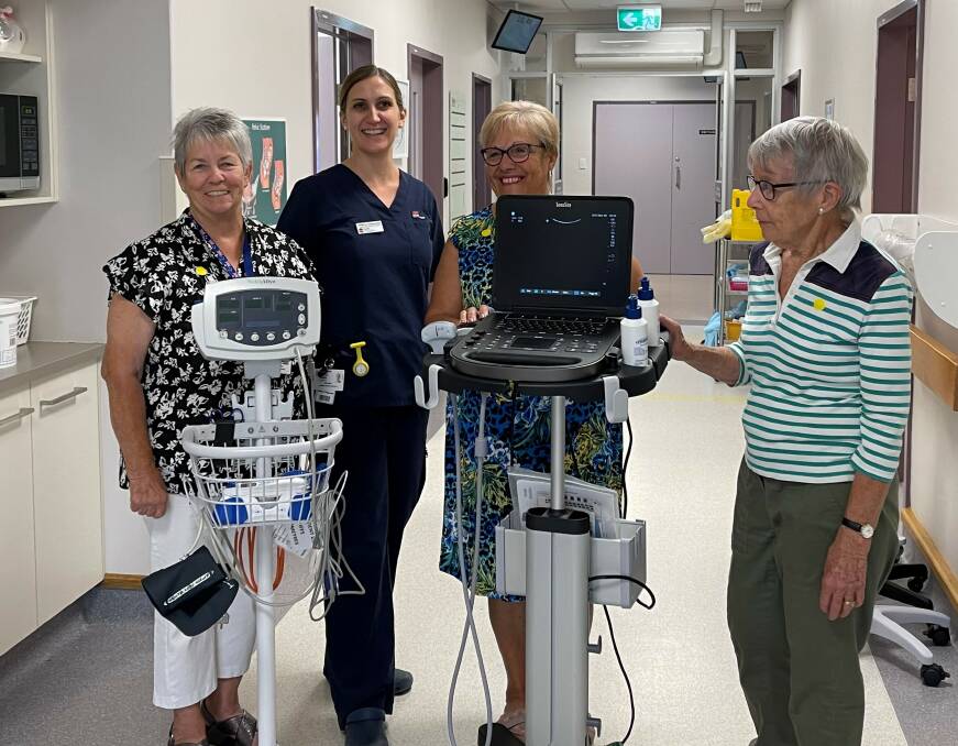 Griffith Hospital president Bruna Ross and hospital staff with the new medical equipment for the maternity unit.