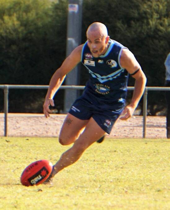 REWARD FOR EFFORT: Barellan's Kabe Stockton was named Two Blues best and fairest, the third time he was won the club honour.