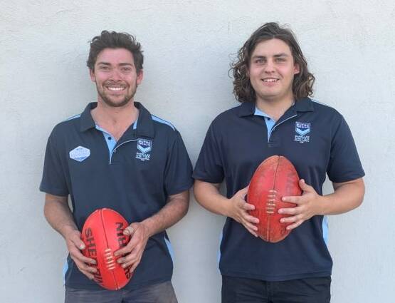 HAPPY DAYS: Barellan's new faces Reece Matheson (left) and Sam Foley have made the move from Griffith to the Farrer League for next season. 