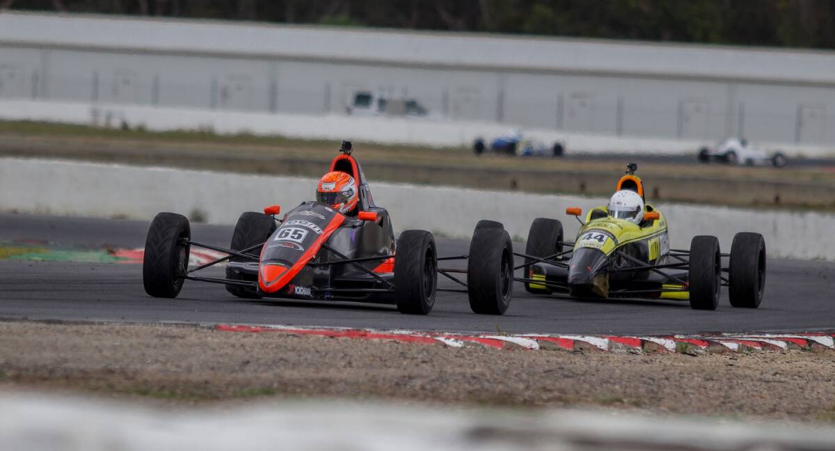 STUNNING: Leeton's Noah Sands went from last to second in the second race of the Formula Ford event at Winton. PHOTO: Contibuted
