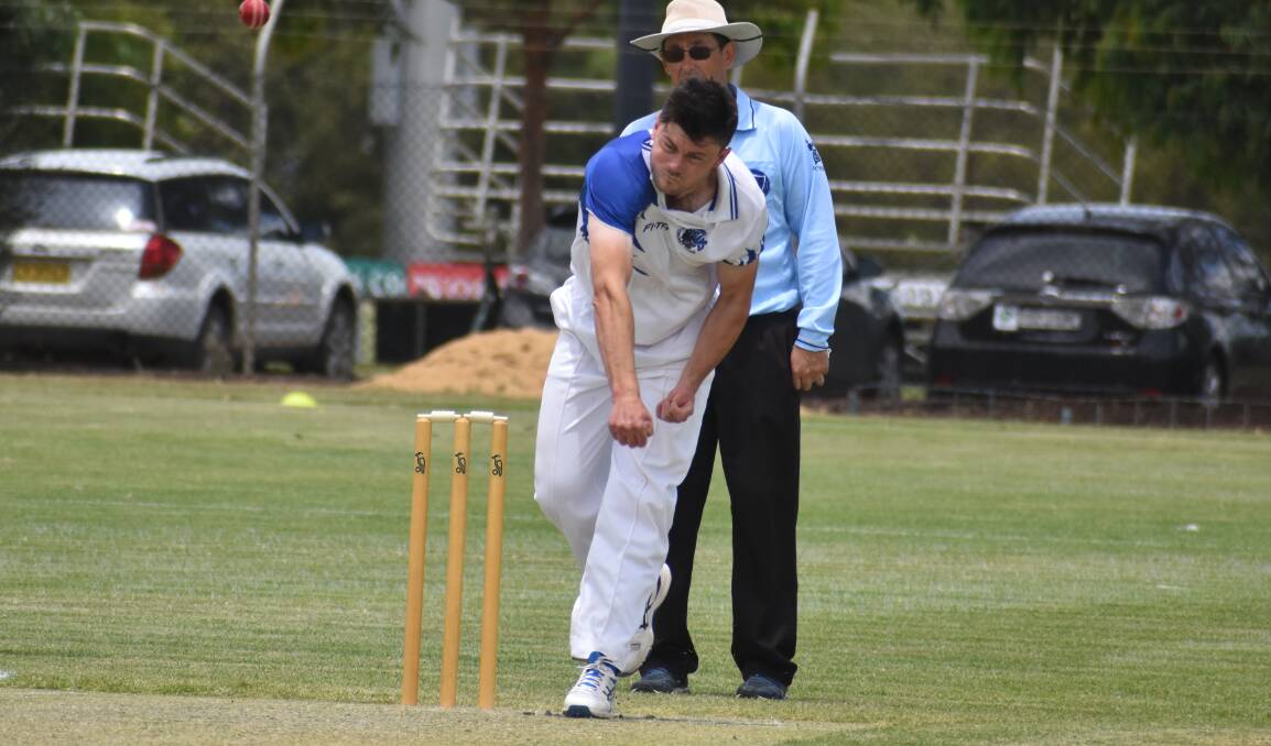 TOP OF THE TREE: Coro's Alex Flood picked up three wickets to help his side stay top at the break with a win over Exies Eagles. PHOTO: Liam Warren