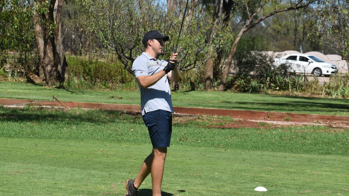 Matt Ruming tees off during a recent round at the Griffith Golf Course