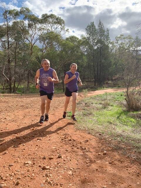 BATTLING THROUGH: Adrian Baird and Tracey Josling make their way around the course one a warm afternoon on Saturday. PHOTO: Contributed