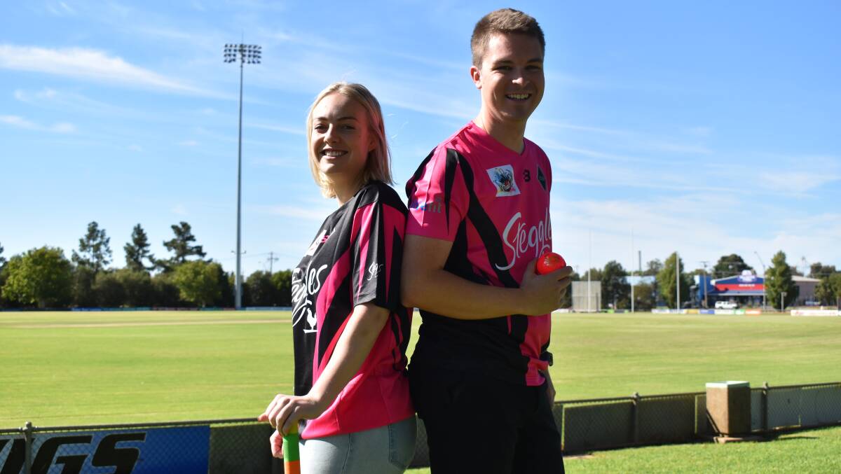 GREAT CAUSE: Brooke Jones and Dakin Corcoran will face off on Saturday evening during Elle's T20 Bash at Exies Oval. PHOTO: Liam Warren
