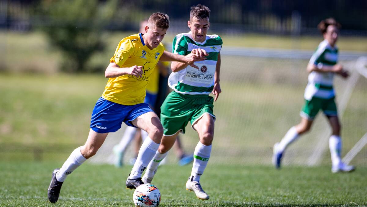 TURN HOME INTO FORTRESS: Yoogali SC under 23s' Reuben Donadel in action against Tuggeranong earlier this season. PHOTO: Andrew McLean