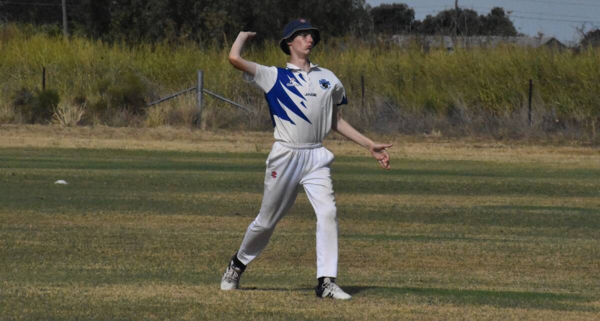 Seamus Maley carried the bat for the Cougars to help them advance straight into the Third Grade decider with massive win over Diggers. Picture by Liam Warren