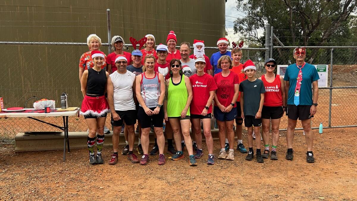 There was plenty of festive cheer as the Griffith Feral Joggers completed their last run before Christmas. Picture supplied
